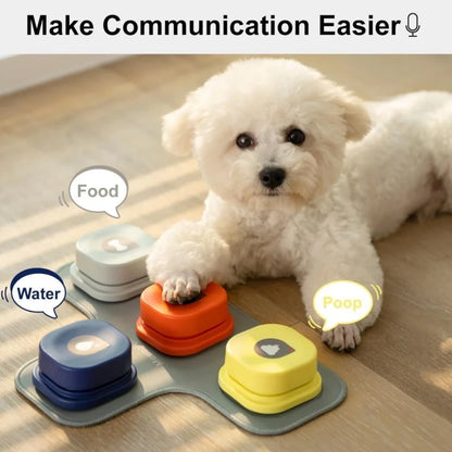 Dog Button Record Talking Pet Vocal Training Interactive Toy Bell