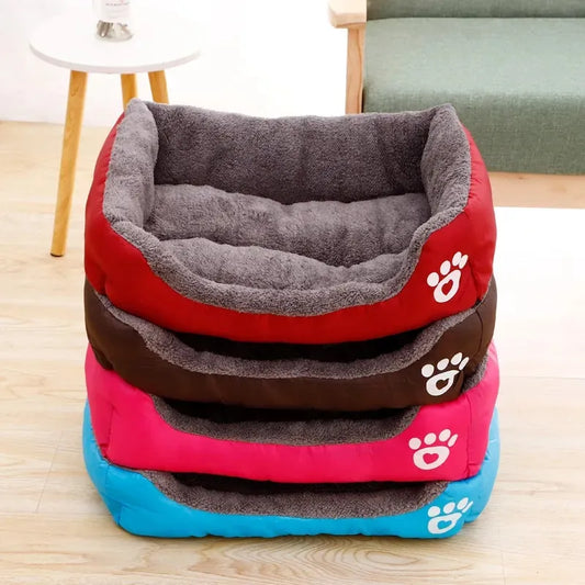 Pet Large Dog Bed Warm House Candy-colored Square Nest